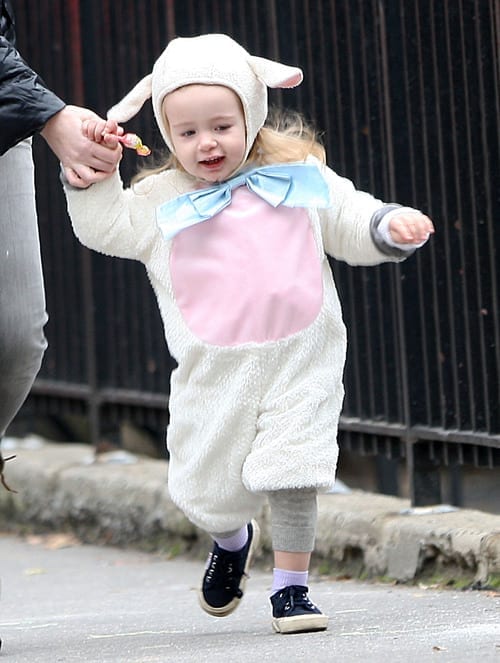 Marion Broderick And Tabitha Broderick Trick Or Treating In New York (USA ONLY)