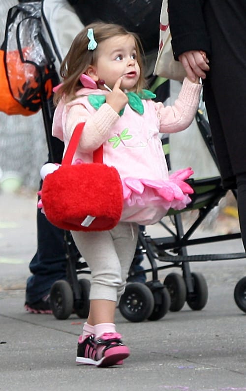 Marion Broderick And Tabitha Broderick Trick Or Treating In New York (USA ONLY)