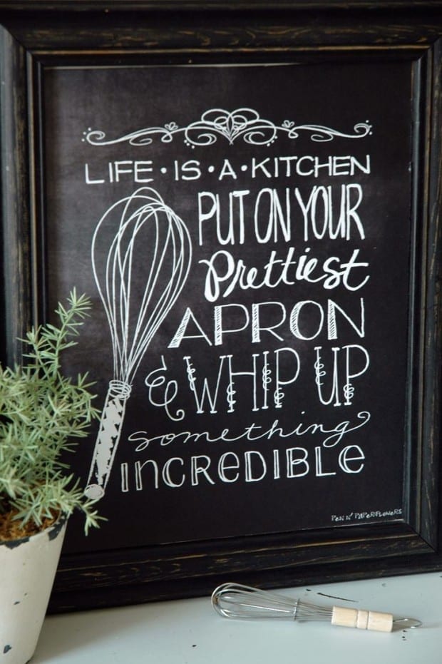 Diy Kitchen Chalkboard Menu Wall Modern Day Moms